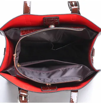 NIGEDU dámske kabelky luxusné dizajnér CrocodileMessenger Tašky pre ženy Tašky cez Rameno Patent Kožené Dámske Kapsičky veľká kapacita