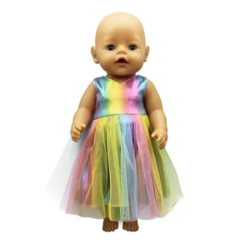Nová Dúha závoj Doll Oblečenie vhodné Pre 18 palcov/43 cm narodil baby Doll oblečenie reborn Bábiky Príslušenstvo