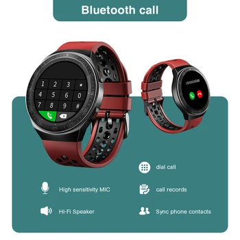 Nové 8G Pamäť Hudba Smart Hodinky Mužov Bluetooth Hovor MT-3 Nepremokavé Športové Fitness Smartwatch plne Dotykový Displej Pre Android IOS