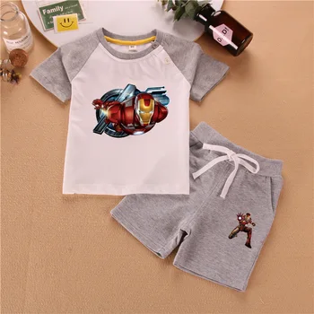 Nové Disney Iron Man, Baby, Dievča Oblečenie T-shirt Letné Deti Oblečenie Cartoon Krátke Sleeve Tee Detí Pestré Farby Oblečenia