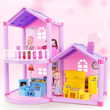 Nové HOBBY Rodiny Doll House Príslušenstvo Hračka S Miniatúrne Nábytok Garáže Montujeme Villa Doll House Hračky Pre Dievčatá Darček k Narodeninám