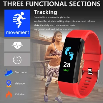 Nové Inteligentné Hodinky Muži Ženy Srdcového tepu, Krvného Tlaku Fitness Tracker Smartwatch Športové Hodinky pre ios android PK 116p 119P