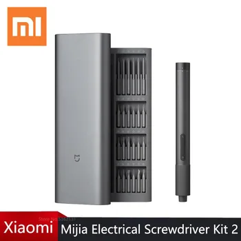 Nové Xiao Mijia Elektrické Presnosť Skrutkovač Súprava 2 Magnetické Hliníkové Prípade Box Typ-C Nabíjateľná 2 Gear Krútiaci Moment 400 Skrutka