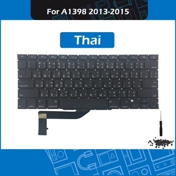 Nový Notebook A1398 Výmena klávesnice Thai Rozloženie Pre Macbook Pro Retina 15-palcový Thajsko klávesnice Koncom roku 2013 Polovici Roku Polovice roku