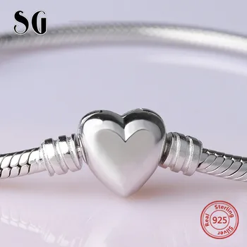 Nový príchod 925 Sterling Silver 22 cm Luxusné Had Reťazca DIY charms korálky Autentické Náramok Módne Šperky čo pre darček