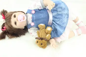 NPK 55 cm Silikónový Vinyl Reborn Baby Doll Realisticky Novorodenca Bábika Najlepší Darček pre Dieťa/Dieťa/Baby Girls Vianočné brinquedos