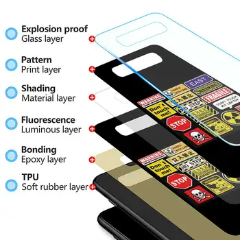 Ns Pečiatky, Etikety čiarového kódu Sklo Telefón puzdro pre Samsung Galaxy S20 FE S10 Plus S10E S9 S8 pre Poznámka 8 9 10 Lite 20 Kryt Späť Coque