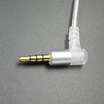 Náhradné Audio MMCX Konektor Kábel Pre Shure SE535 215 N3AP Slúchadlá Káblom Slúchadlá Drôt Connecter Strieborné Pozlátené Kábel