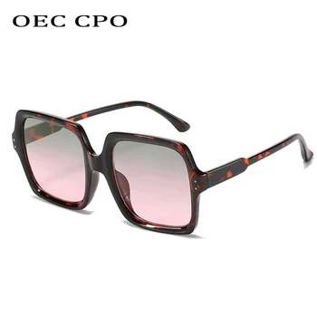 OEC CPO Crystal Ružová Ženy slnečné Okuliare Módne Steampunk Námestie slnečné Okuliare Pre ženy Vintage Odtiene UV400 Okuliare Žena Oculos