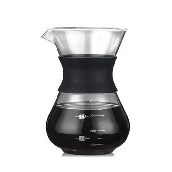 Opakovane Sklo Coffee Pot Ručný kávovar z Nerezovej Ocele Kávy Filter Odolný Kávy Drip Hrniec Coffeeware 200/400 ml