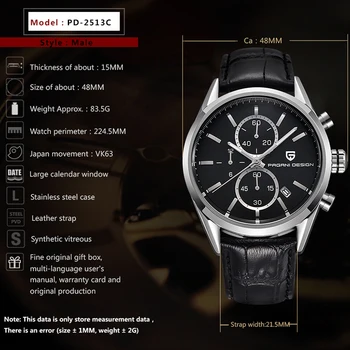 PAGANI DIZAJN Mužov Športové hodinky quartz multi-function Nepremokavé mužov chronograf top značky luxusné vojenské športové mužov hodiny 2020