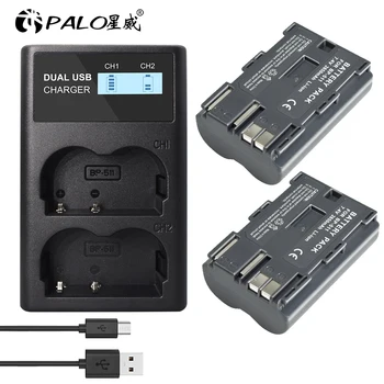 PALO 7.4 v 2650mah BP-511A BP-BP 511 511 511A BP511 BP511A Batérie + LCD USB Nabíjačka pre Canon EOS 40D 300D 5D 20 D 30 D 50D fotoaparát