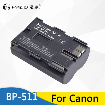 PALO 7.4 v 2650mah BP-511A BP-BP 511 511 511A BP511 BP511A Batérie + LCD USB Nabíjačka pre Canon EOS 40D 300D 5D 20 D 30 D 50D fotoaparát