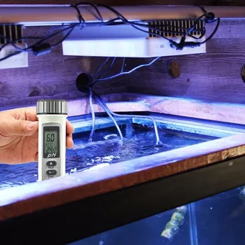 Pero typ Akvárium pH Meter Digitálny Tester Kvality Vody Hydroponics Spa Nepremokavé 14 pH
