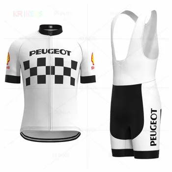 Peugeot cyklistika dres mužov red white cyklistika dres nastaviť MAVIC cyklistické oblečenie cyklistického tímu lete zips nosenie