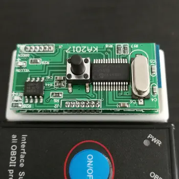 PIC18F25K80 Čip Mini Bluetooth ELM327 V1.5 OBD2 Code reader vypínač on/off 12V OBDII ELM 327 Diagnostický nástroj, Skener