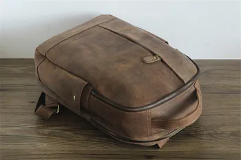 PNDME vintage crazy horse cowhide mužov batoh bežné jednoduché vysoko kvalitné originálne kožené veľkú kapacitu cestovný notebook bagpack