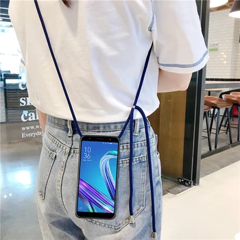 Popruh Kábel Reťazca Náhrdelník ozdobná šnúrka na uniforme Kryt Telefónu Prípade Zavesiť na LG K5 K9 2018 K11 Plus V40 V50 V50S ThinQ G8 G8S G8X Q7 O6 Plus