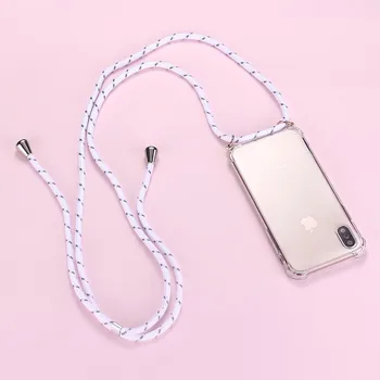 Popruh Kábel Reťazca Telefón Dievča Náhrdelník ozdobná šnúrka na uniforme Mobilný Telefón Prípade Niesť Kryt na Zavesenie Na iPhone 11 Pro XS Max XR X 7Plus 8Plus