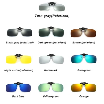 PORAPEX Vodiča Automobilu Okuliare, Anti-UVA UVB Polarizované Slnečné Okuliare Jazdy Nočné Videnie Objektív Klip Na Okuliare Interiérové Doplnky