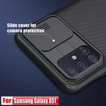 Pre Galaxy A51 Prípade NILLKIN CamShield Prípad, Posuňte Fotoaparát Kryt proti šmyku prachu-dôkaz Anti-Odtlačkov prstov Pre Galaxy A71