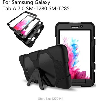 Pre Samsung Tab A6 7,0 palcový obal Pre Samsung Galaxy Tab 7.0 A T280 T285 Kryt Tablet Silikónové Shockproof Ťažkých Zavesiť Funda