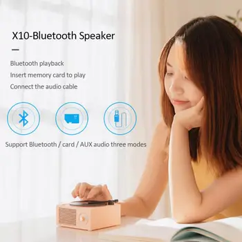 Prenosný Bluetooth Reproduktor Retro Mini Prenosných Bezdrôtových Bluetooth Reproduktor USB/TF Karty, Hudobný Prehrávač, HIFI Subwoofer Reproduktor Farba