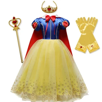 Princezná Šaty Dievčatá Snow White Party Šaty Deti Zdobiť Deti, Dievčatá Narodeniny Cosplay Kostým Detský Dievča Prom Party Šaty