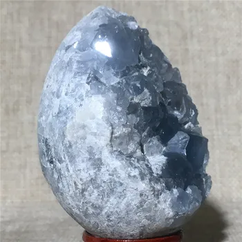 Prírodné Modré Celestite Geode Darček Quartz Klastra Crystal Vzor Bytového Zariadenia, Dekorácie Kameň Reiki Liečenie Vajcia Ornament