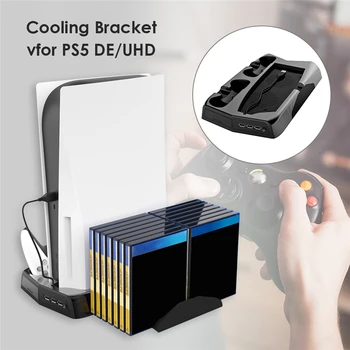 PS5 Vertikálne Chladiaci Ventilátor Stojan Digital Edition s 14 Hra Slot 3 Hub Port Dual Regulátor Nabíjania Stanice Nabíjačky pre PS5