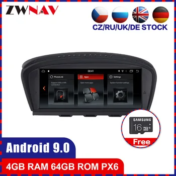 PX6 4G+64 G Android 9.0 Auto multimediálny Prehrávač pre BMW 5seris E60 E61 E63 2008 2009 2010 autorádia Audio stereo gps navi vedúci jednotky