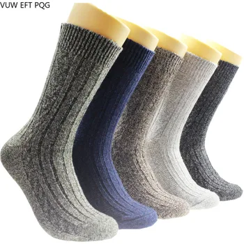 Pánske ponožky s vlnou twist dvojitej ihly ponožky a linky na zvýšenie pánske ponožky dlhé hrubé teplé vlnené ponožky