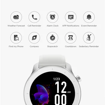 Pôvodné Globálna Verzia Amazfit GTR 42mm Smart Hodinky 5ATM nepremokavé Smartwatch 12 Dní Batérie Music Control Pre Android, IOS