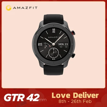 Pôvodné Globálna Verzia Amazfit GTR 42mm Smart Hodinky 5ATM nepremokavé Smartwatch 12 Dní Batérie Music Control Pre Android, IOS