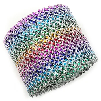 Rainbow Oka Trim (Bez Drahokamu) ABS Plast Kostým Sew Dodáva DIY Plavidlá, Šperky, Dekorácie 10 Metrov, 12 Riadkov, 10 mm