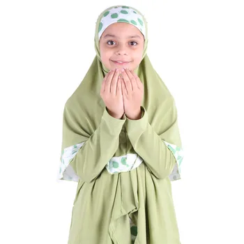 Ramadánu Deti Islamské Oblečenie Eid Mubarak Abaya Turecko Arabčina Hidžáb Moslimské Oblečenie Set Dievčatá Kaftan Dubaj Kaftane Afriky Šaty