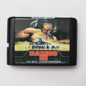 Rambo III, 16 bit MD Hra Karty Pre Sega Mega Drive Pre Genesis