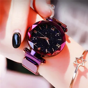 Reloj Mujer Luxusné Hviezdne Nebo Ženy Hodinky Magnetické Oka Pásu Kapela Hodinky dámske Módne Oblečenie Náramkové hodinky Zegarek Damski