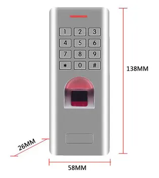 RFID Nepremokavé IP66 Fingerprint access control s tlačidlá, Anti-Hit podporu ID karta /prsta môžete ako čitateľ WG26 výstup