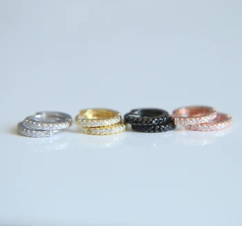 Romantické Šperky 2017 veľkoobchod 10 mm drobné mini kruh 4 farby 925 sterling silver klip na kruhu strieborné náušnice