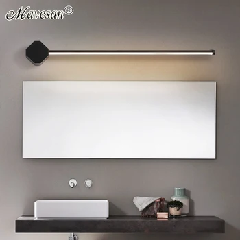 Rovno LED Nástenné Svietidlá Black/White Pre Bedisde Kúpeľňa Zrkadlo Loft Chodby, Kuchyne Pozadí Steny Vnútorné Sconce AC90-260V