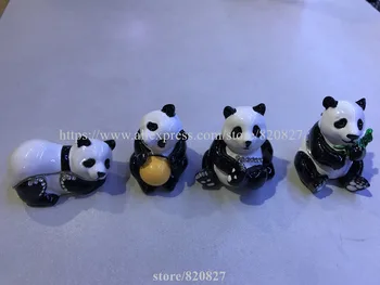 Rozkošný Tuku Panda Bear Lakované Trinket Box w/ Magnetické Uzavretie Panda Trinket Box Cín a Smalt Zvierat Dekor Medveď Šperky