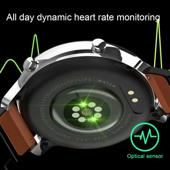 RsFow L11 EKG Smart Hodinky Mužov 1.3 Palcový Full HD Dotykový Displej Vodotesný IP68 Srdcového tepu Šport Smartwatch 60 Dní v Pohotovostnom režime