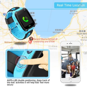 S4 Deti SmartWatch GPS Hovor Sledovať Deti Náramok s Hudbou, Hra Fotoaparát Sim Karty Anti-stratené Dieťa Smartwatches pre IOS Andriod