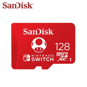 SanDisk 256 GB MicroSD Kartu Nintendo Prepínač Autorizovaný Mario Tému 128G TF Karty Memory Card High Speed Pre Hru Rozširujúca Karta