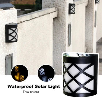 Smart Európsky a Americký štýl solárne nástenné svietidlo plot lampa klasického štýlu 6LED, ľahké ovládanie typ