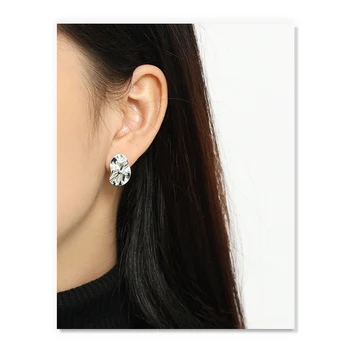 S'STEEL Nepravidelný Náušnice Pre Ženy Rýdzeho Striebra 925 Stud Náušnice kórejský Dizajnér Minimalistický Earings Boucle Oreille Šperky