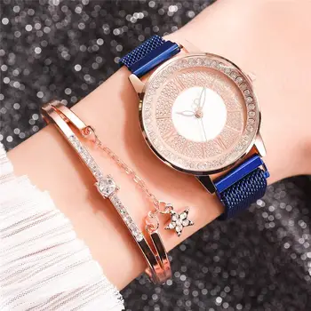 Svieti Crystal Ženy, Luxusné Módne Hodinky Zlato z Nehrdzavejúcej Ocele Oka Popruh Quartz Hodinky Magnet Pracky Dámske náramkové hodinky 36 mm