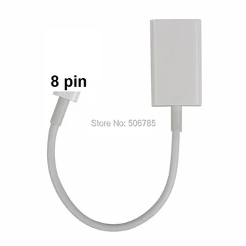 SZAICHGSI veľkoobchod 50pcs 8 pin Samec na USB Female OTG 8pin Kábel Pre iPhone7 6 5 5C 5S pre iPad 4 Mini Vzduchu Biela Farba