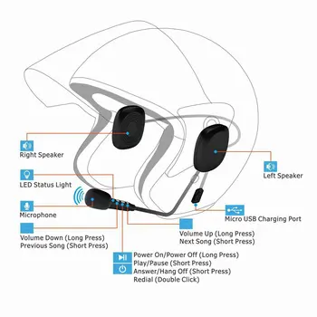 T2 Bezdrôtové Handsfree Stereo Slúchadlá Motocykel Headset Prilba Automaticky Odpovedať na Hovory audifonos bluetooth 5.0 inalambrico